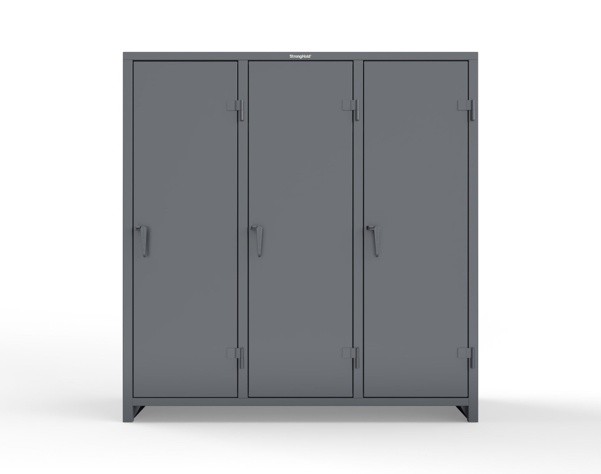 Extra Heavy Duty 14 GA Single-Tier Locker with Shelf and Hanger Rod, 3 Compartments - 72in. W x 24 in. D x 75 in. H - 66-3D-24-1T-L-7024