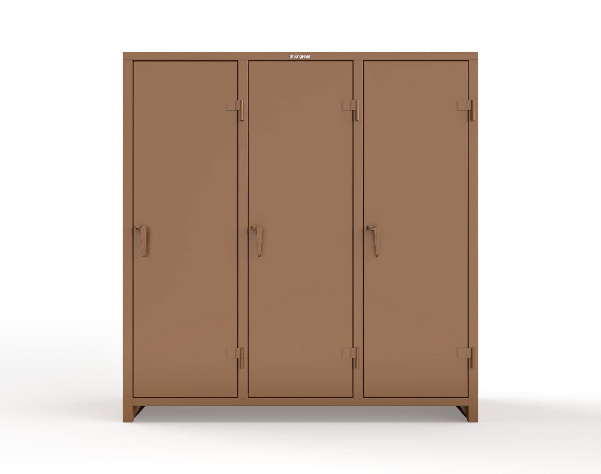Extra Heavy Duty 14 GA Single-Tier Locker with Shelf and Hanger Rod, 3 Compartments - 72in. W x 24 in. D x 75 in. H - 66-3D-24-1T-L-8025
