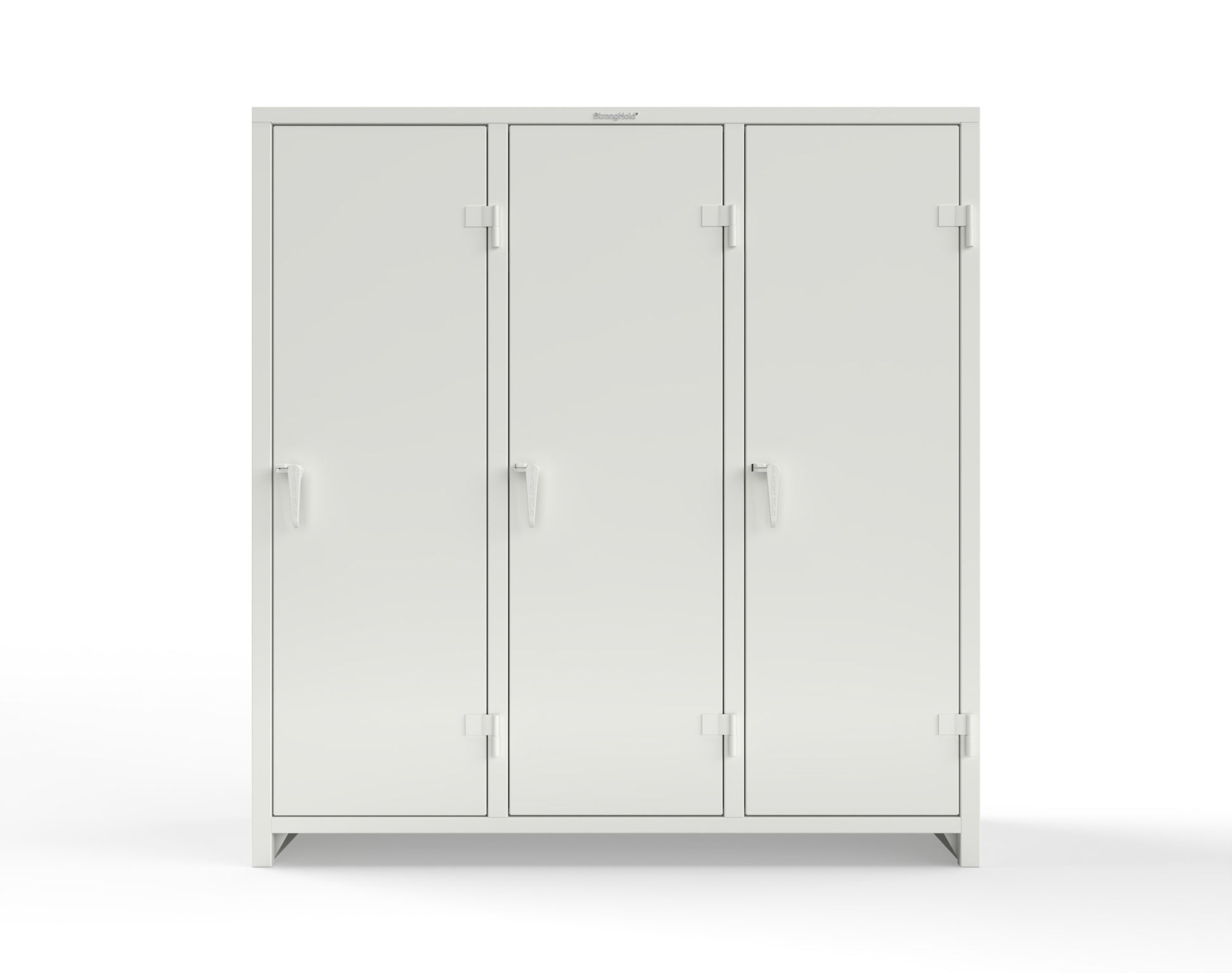 Extra Heavy Duty 14 GA Single-Tier Locker with Shelf and Hanger Rod, 3 Compartments - 72in. W x 24 in. D x 75 in. H - 66-3D-24-1T-L-9003