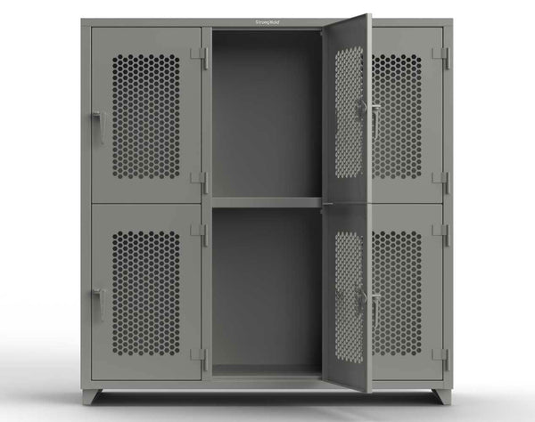 14 GA Double-Tier Ventilated Locker with 6 Compartments | Strong Hold