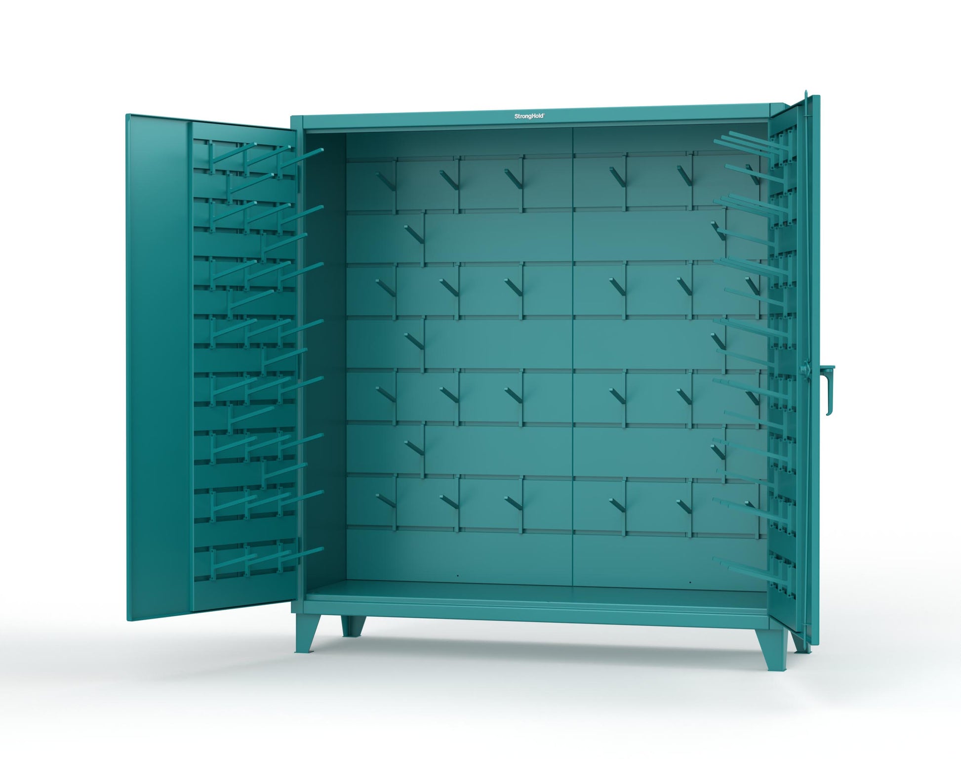 Extreme Duty 12 GA Rigging Cabinet with Hooks - 72 In. W x 24 In. D x 78 In. H - 66-BB-240W/Hooks-5021
