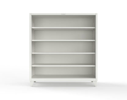 Extreme Duty 12 GA Closed Shelving Unit with 4 Shelves - 72 In. W x 24 In. D x 72 In. H - 66-CSU-244-9003