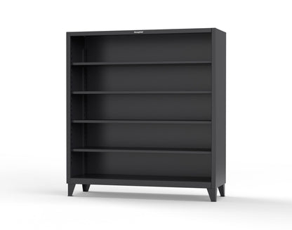 Extreme Duty 12 GA Closed Shelving Unit with 4 Shelves - 72 In. W x 24 In. D x 72 In. H - 66-CSU-244-9005