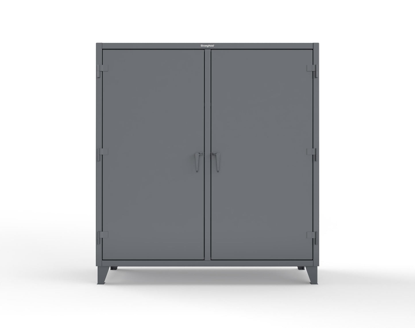Extreme Duty 12 GA Double Shift Cabinet with 16 Drawers, 2 Shelves - 72 In. W x 24 In. D x 78 In. H - 66-DS-242-16DB-7024
