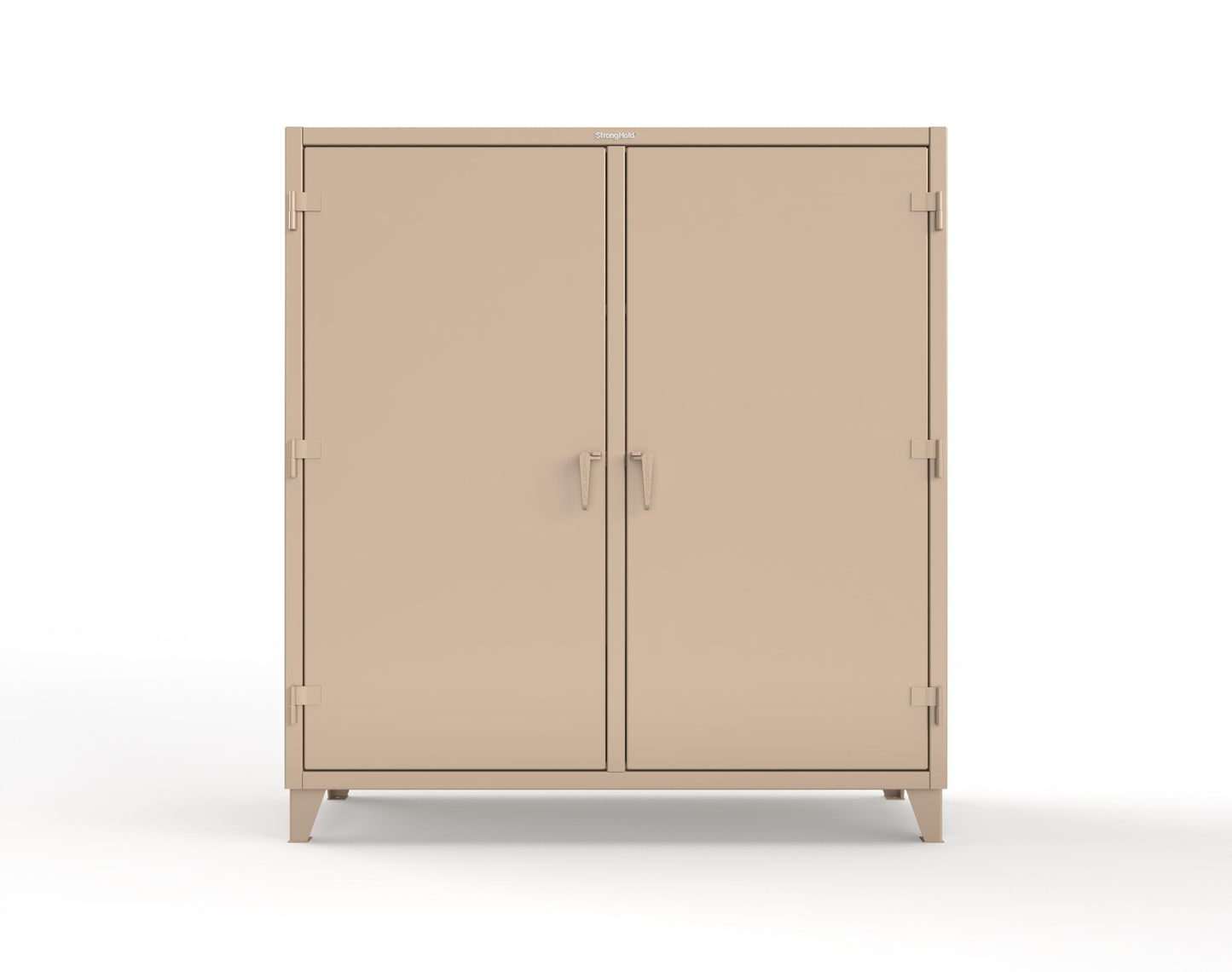 Extreme Duty 12 GA Double Shift Cabinet with 16 Drawers, 2 Shelves - 72 In. W x 24 In. D x 78 In. H - 66-DS-242-16DB-1019