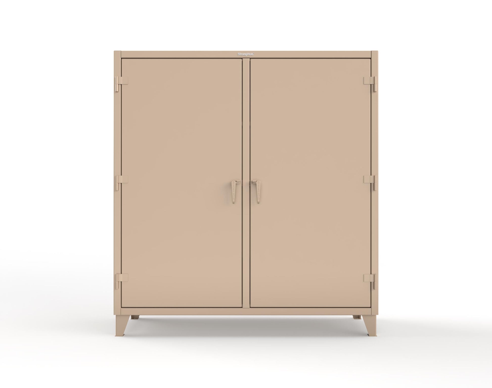 Extreme Duty 12 GA Double Shift Cabinet with 16 Drawers, 2 Shelves - 72 In. W x 24 In. D x 78 In. H - 66-DS-242-16DB-1019