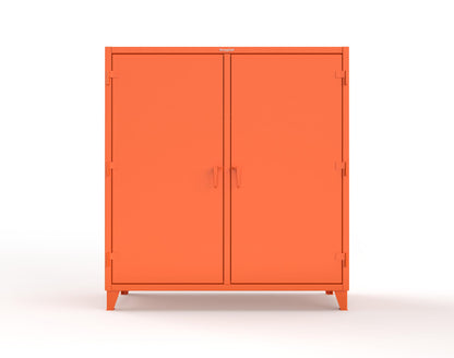 Extreme Duty 12 GA Double Shift Cabinet with 16 Drawers, 2 Shelves - 72 In. W x 24 In. D x 78 In. H - 66-DS-242-16DB-2009