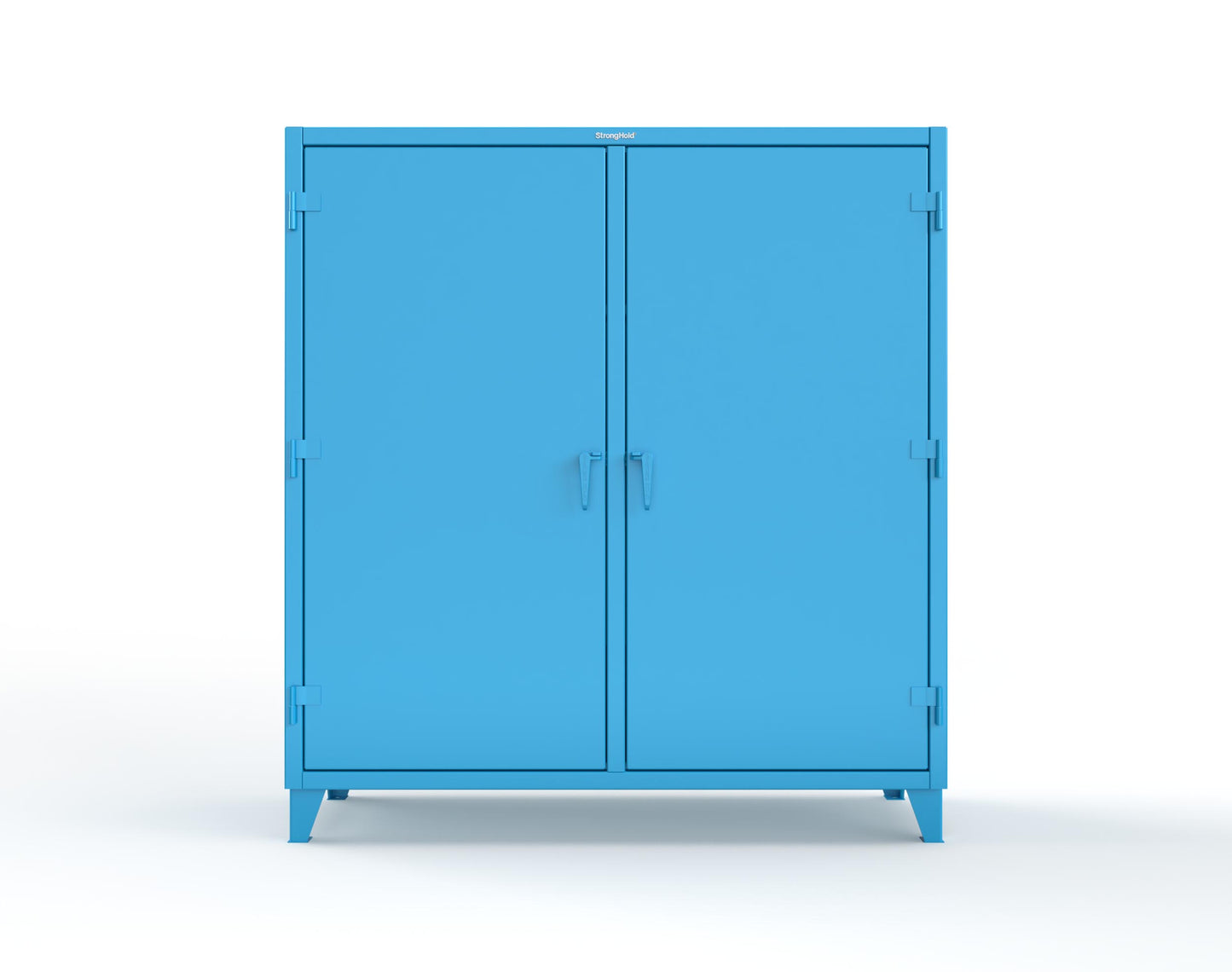 Extreme Duty 12 GA Double Shift Cabinet with 16 Drawers, 2 Shelves - 72 In. W x 24 In. D x 78 In. H - 66-DS-242-16DB-5012