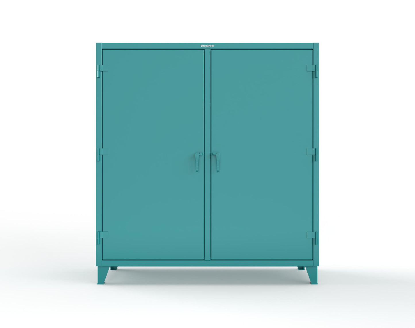 Extreme Duty 12 GA Double Shift Cabinet with 16 Drawers, 2 Shelves - 72 In. W x 24 In. D x 78 In. H - 66-DS-242-16DB-5021