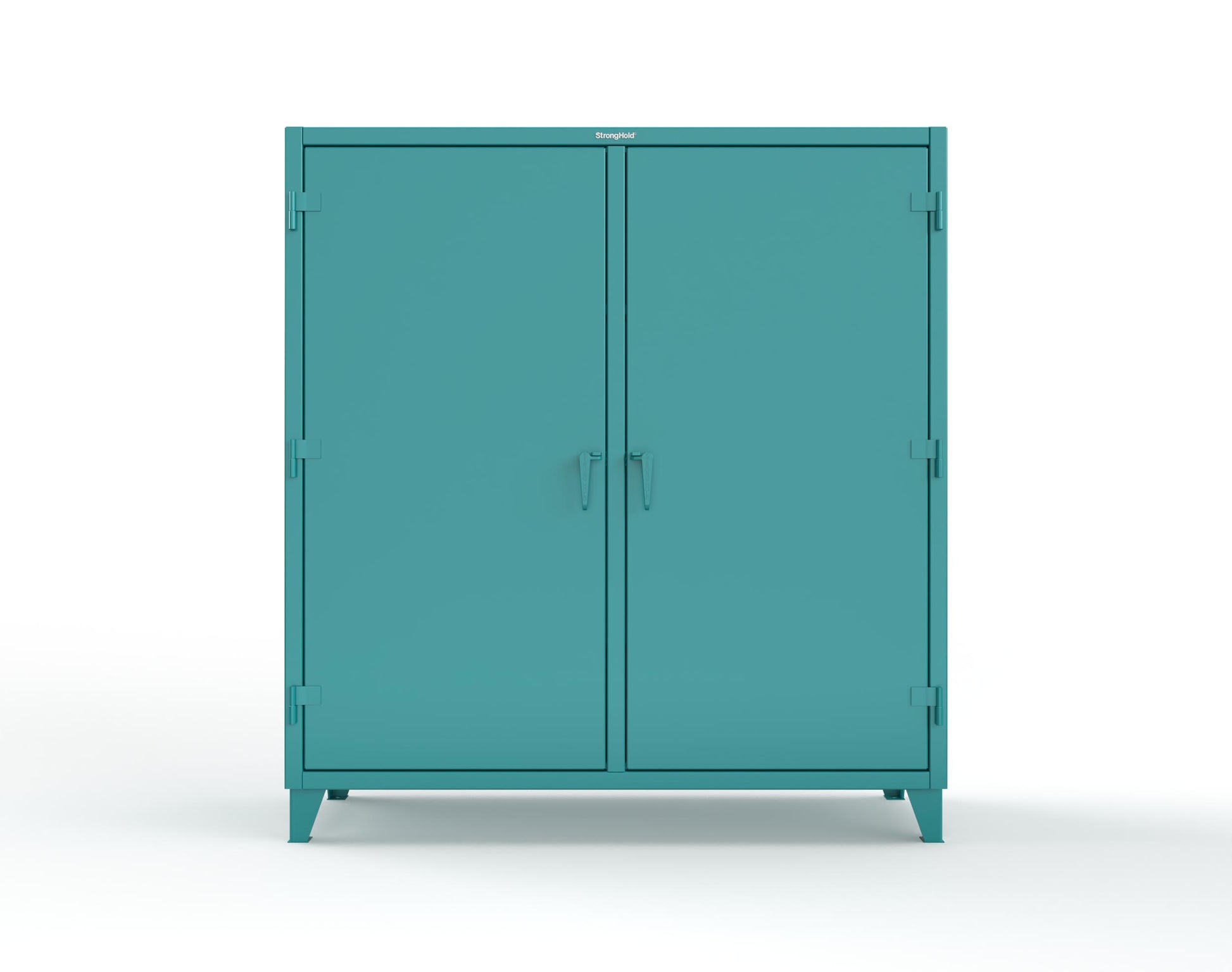 Extreme Duty 12 GA Double Shift Cabinet with 16 Drawers, 2 Shelves - 72 In. W x 24 In. D x 78 In. H - 66-DS-242-16DB-5021