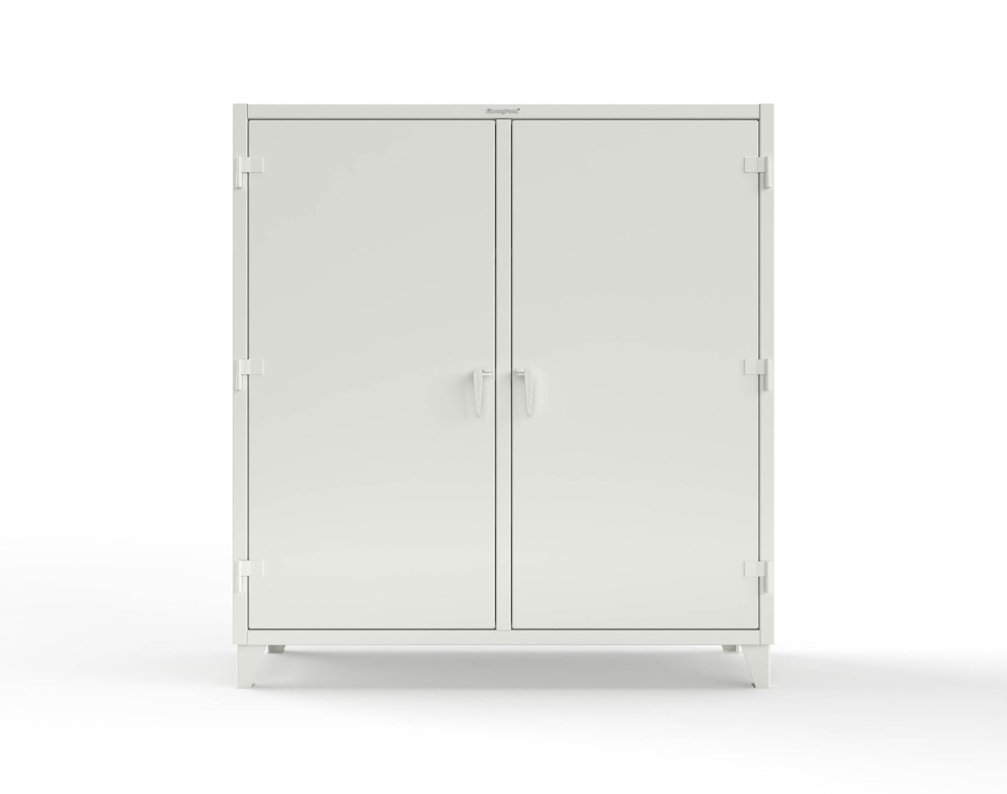 Extreme Duty 12 GA Double Shift Cabinet with 16 Drawers, 2 Shelves - 72 In. W x 24 In. D x 78 In. H - 66-DS-242-16DB-9003