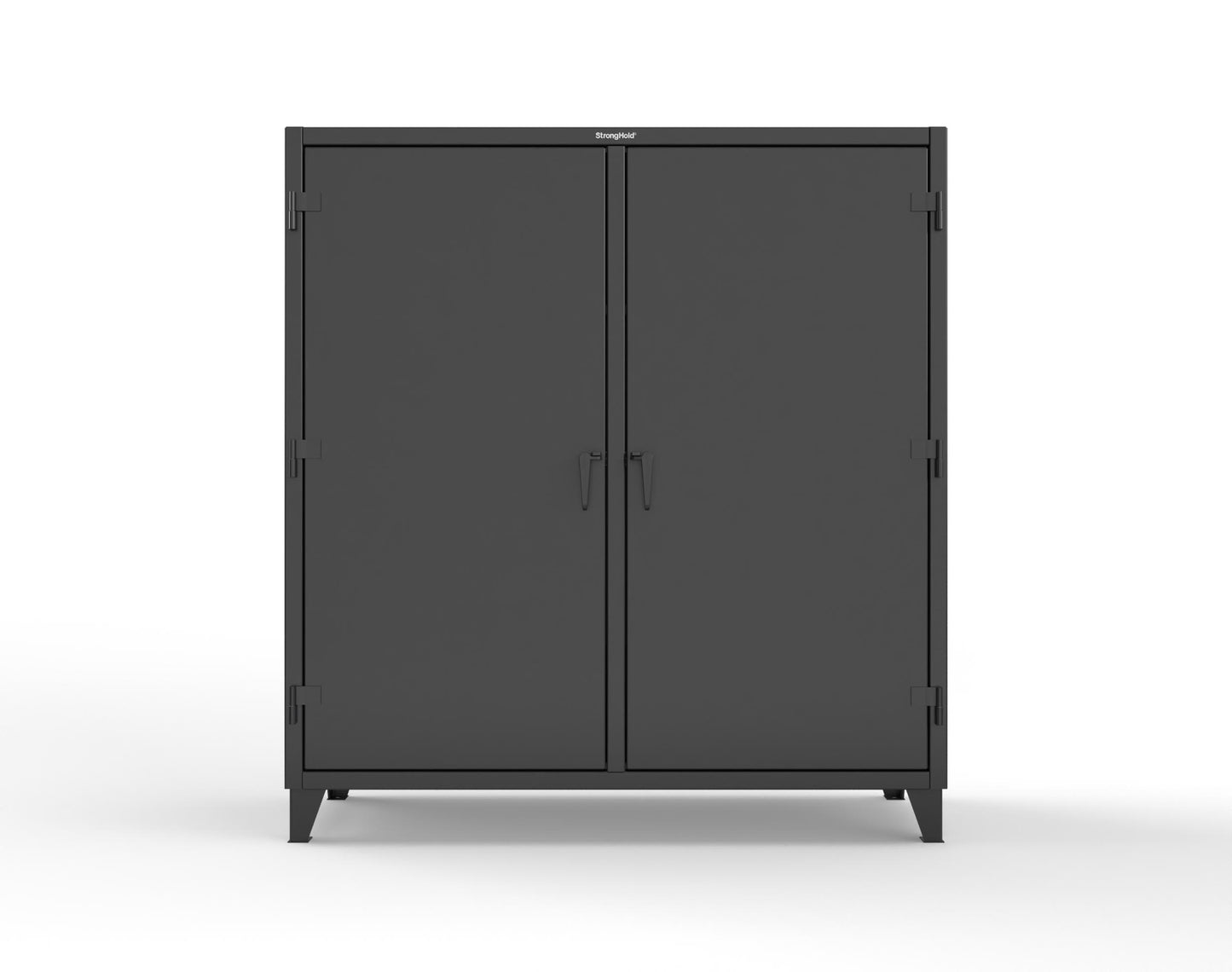 Extreme Duty 12 GA Double Shift Cabinet with 16 Drawers, 2 Shelves - 72 In. W x 24 In. D x 78 In. H - 66-DS-242-16DB-9005