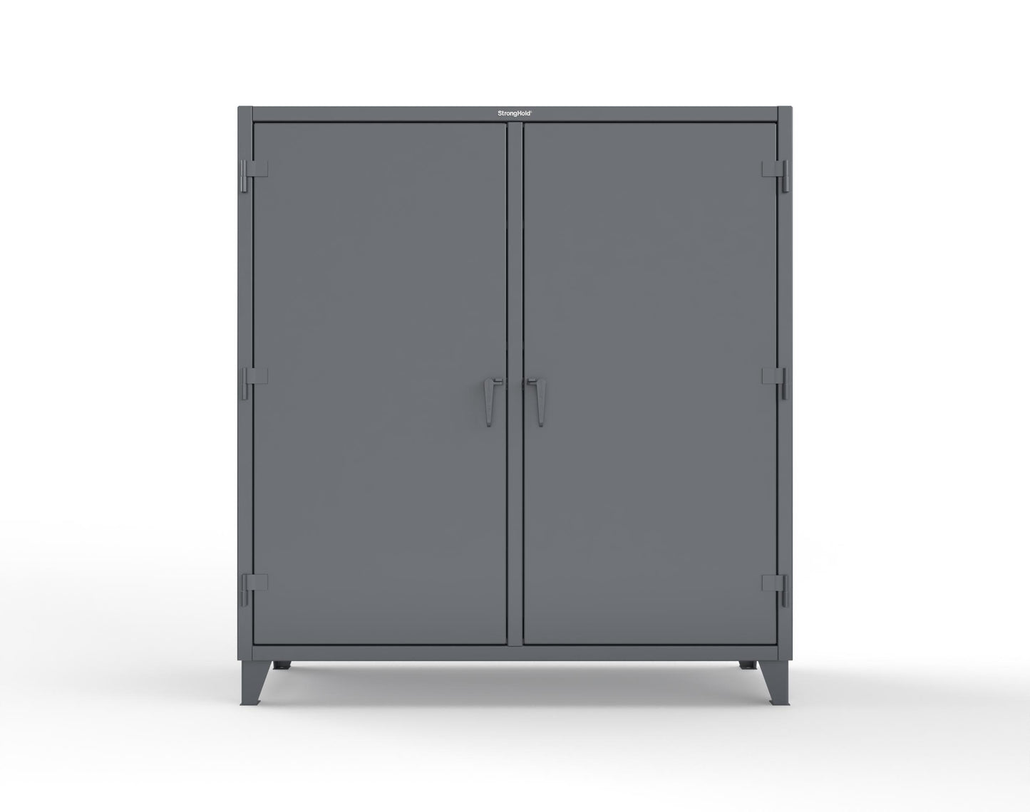 Extreme Duty 12 GA Double Shift Cabinet with 14 Drawers, 4 Shelves - 72 In. W x 24 In. D x 78 In. H - 66-DS-244-14DB-7024