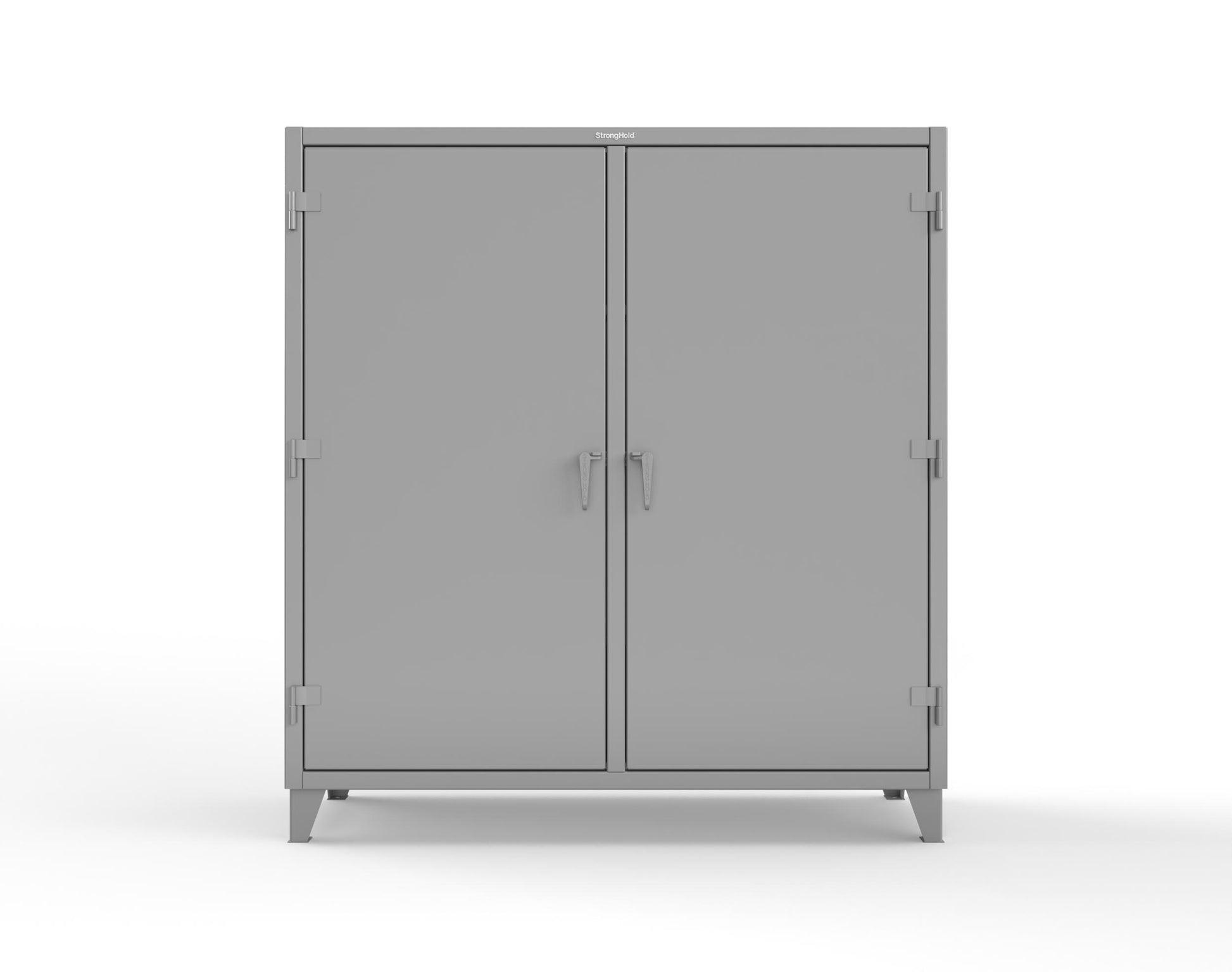 Extreme Duty 12 GA Double Shift Cabinet with 14 Drawers, 4 Shelves - 72 In. W x 24 In. D x 78 In. H - 66-DS-244-14DB-7037