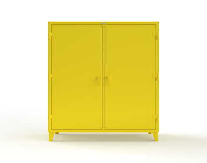 Extreme Duty 12 GA Double Shift Cabinet with 10 Drawers, 6 Shelves - 72 In. W x 24 In. D x 78 In. H - 66-DS-246-10DB-1021