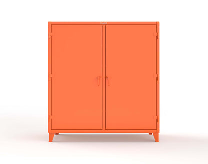 Extreme Duty 12 GA Double Shift Cabinet with 10 Drawers, 6 Shelves - 72 In. W x 24 In. D x 78 In. H - 66-DS-246-10DB-2009