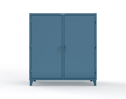 Extreme Duty 12 GA Double Shift Cabinet with 10 Drawers, 6 Shelves - 72 In. W x 24 In. D x 78 In. H - 66-DS-246-10DB-5001