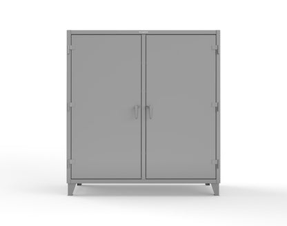 Extreme Duty 12 GA Double Shift Cabinet with 6 Drawers, 6 Shelves - 72 In. W x 24 In. D x 78 In. H - 66-DS-246-6DB-7037