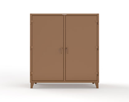 Extreme Duty 12 GA Double Shift Cabinet with 6 Drawers, 6 Shelves - 72 In. W x 24 In. D x 78 In. H - 66-DS-246-6DB-8008