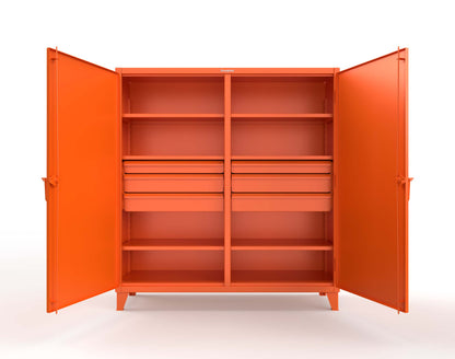 Extreme Duty 12 GA Double Shift Cabinet with 6 Drawers, 6 Shelves - 72 In. W x 24 In. D x 78 In. H - 66-DS-246-6DB-2009