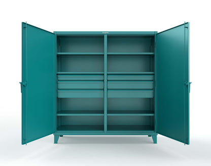Extreme Duty 12 GA Double Shift Cabinet with 6 Drawers, 6 Shelves - 72 In. W x 24 In. D x 78 In. H - 66-DS-246-6DB-5021