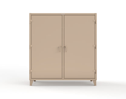 Extreme Duty 12 GA Double Shift Cabinet with 8 Drawers, 6 Shelves - 72 In. W x 24 In. D x 78 In. H - 66-DS-246-8DB-1019