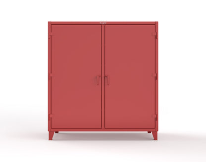 Extreme Duty 12 GA Double Shift Cabinet with 8 Drawers, 6 Shelves - 72 In. W x 24 In. D x 78 In. H - 66-DS-246-8DB-3001