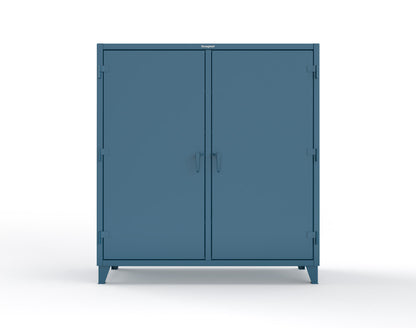 Extreme Duty 12 GA Double Shift Cabinet with 8 Drawers, 6 Shelves - 72 In. W x 24 In. D x 78 In. H - 66-DS-246-8DB-5001