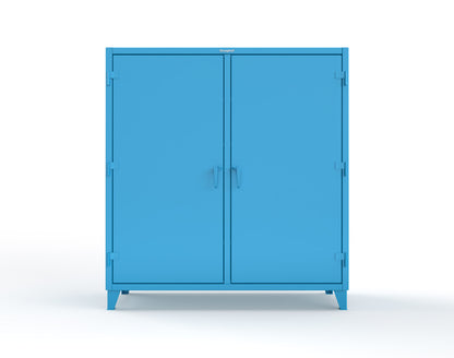 Extreme Duty 12 GA Double Shift Cabinet with 8 Drawers, 6 Shelves - 72 In. W x 24 In. D x 78 In. H - 66-DS-246-8DB-5012