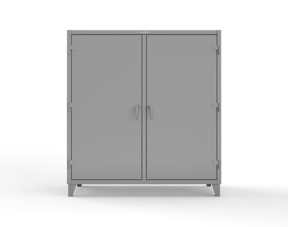 Extreme Duty 12 GA Double Shift Cabinet with 8 Drawers, 6 Shelves - 72 In. W x 24 In. D x 78 In. H - 66-DS-246-8DB-7037