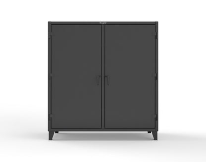 Extreme Duty 12 GA Double Shift Cabinet with 8 Drawers, 6 Shelves - 72 In. W x 24 In. D x 78 In. H - 66-DS-246-8DB-9005