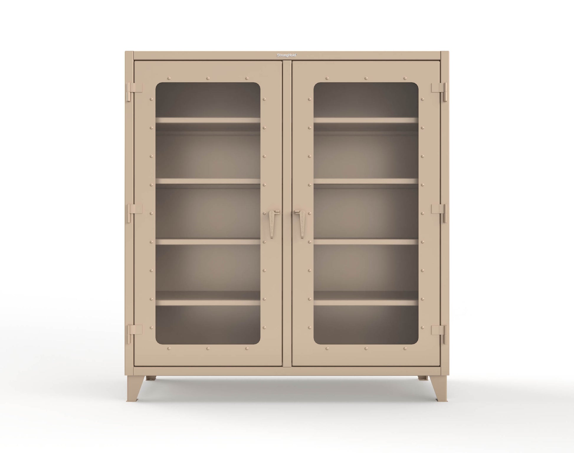 Extreme Duty 12 GA Clear View Double Shift Cabinet with 8 Shelves - 72 In. W x 24 In. D x 78 In. H - 66-DS-LD-248-1019