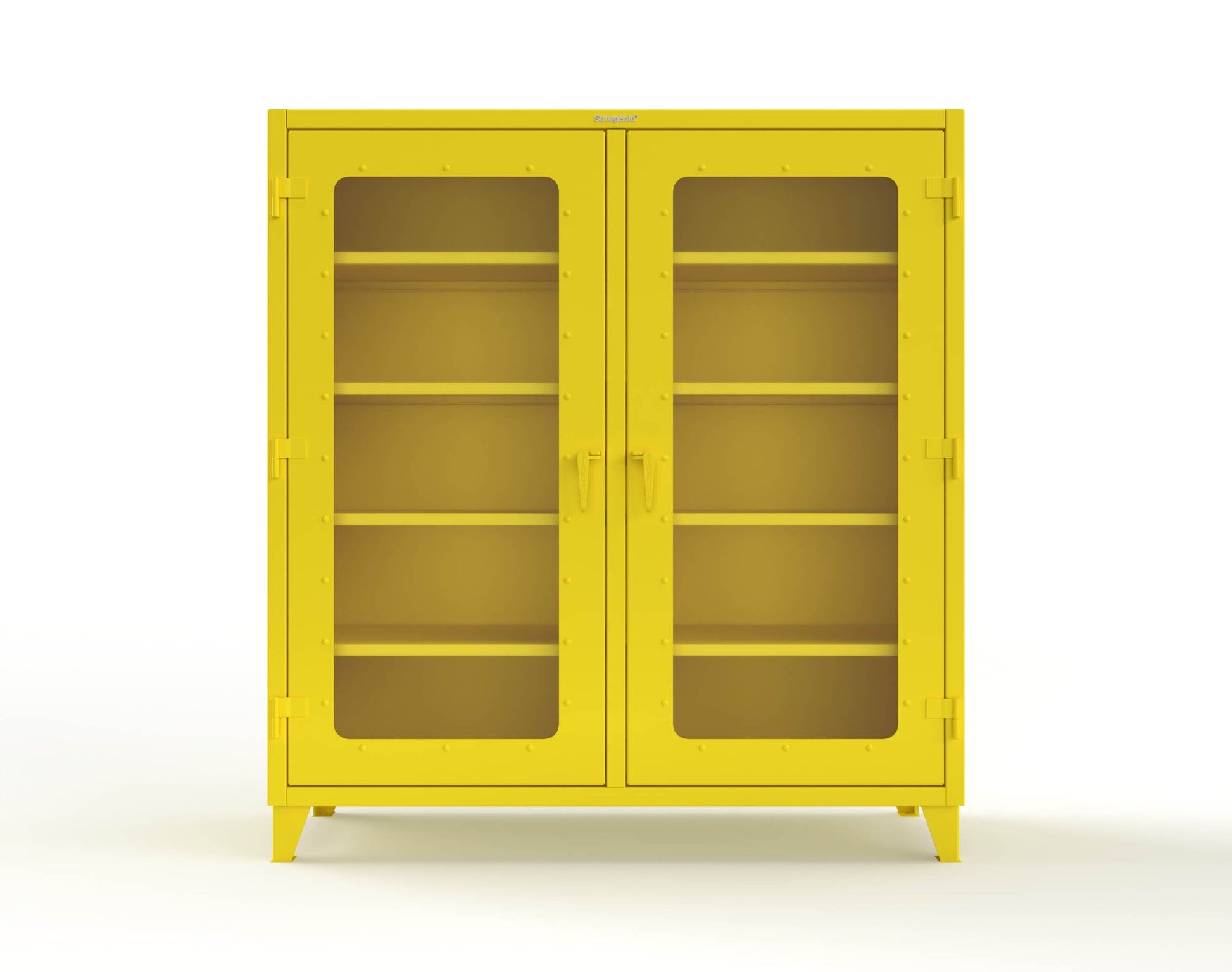 Extreme Duty 12 GA Clear View Double Shift Cabinet with 8 Shelves - 72 In. W x 24 In. D x 78 In. H - 66-DS-LD-248-1021