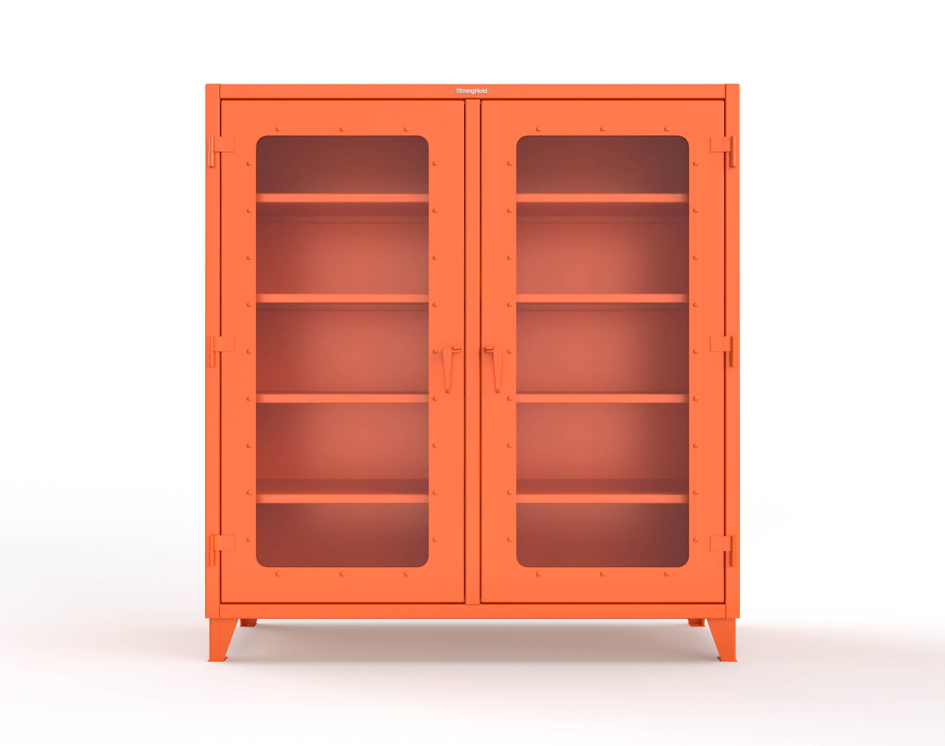 Extreme Duty 12 GA Clear View Double Shift Cabinet with 8 Shelves - 72 In. W x 24 In. D x 78 In. H - 66-DS-LD-248-2009