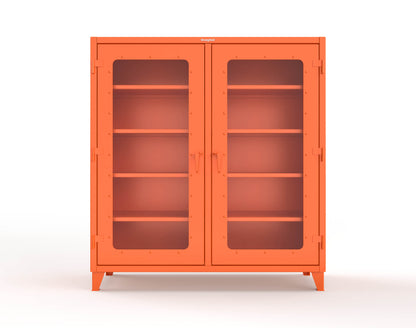 Extreme Duty 12 GA Clear View Double Shift Cabinet with 8 Shelves - 72 In. W x 24 In. D x 78 In. H - 66-DS-LD-248-2009