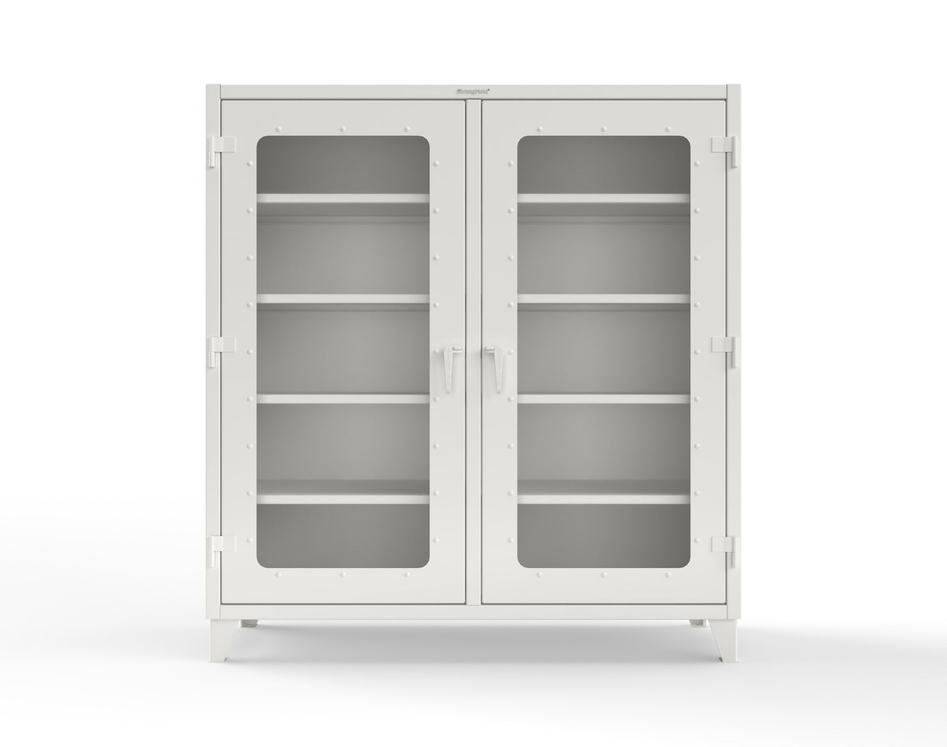 Extreme Duty 12 GA Clear View Double Shift Cabinet with 8 Shelves - 72 In. W x 24 In. D x 78 In. H - 66-DS-LD-248-9003