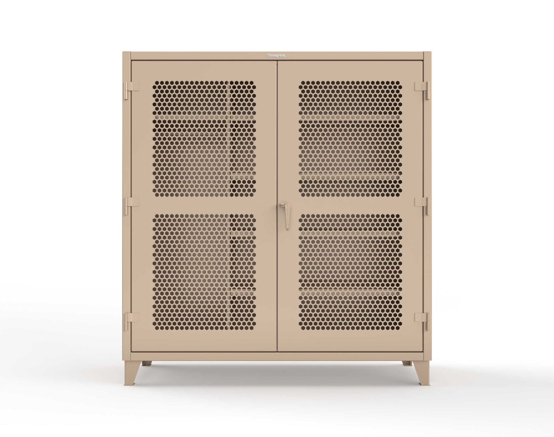 Extreme Duty 12 GA Ventilated (Hex) Uniform Cabinet with 5 Shelves - 72 In. W x 24 In. D x 78 In. H - 66-H-W-245-1019