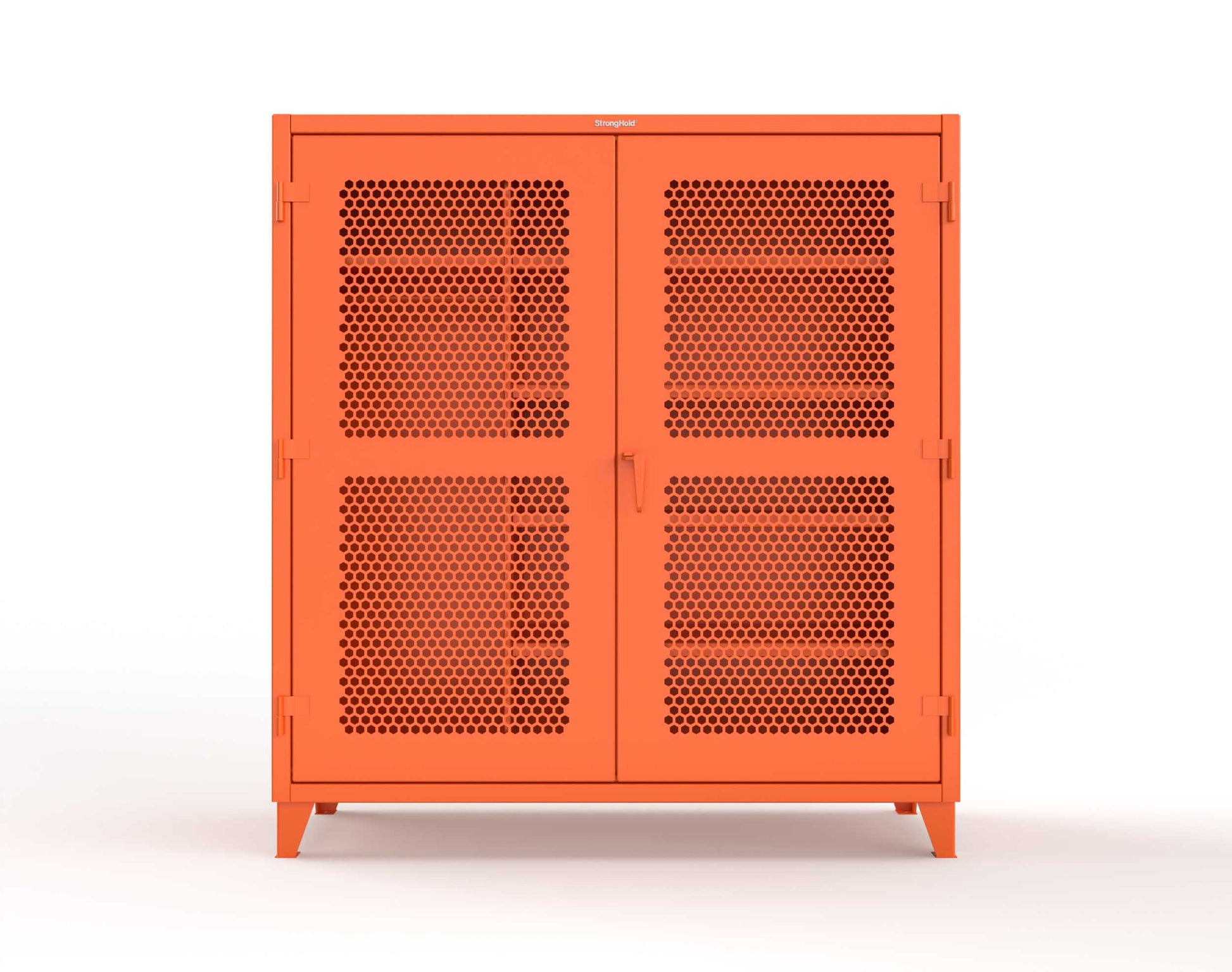 Extreme Duty 12 GA Ventilated (Hex) Uniform Cabinet with 5 Shelves - 72 In. W x 24 In. D x 78 In. H - 66-H-W-245-2009