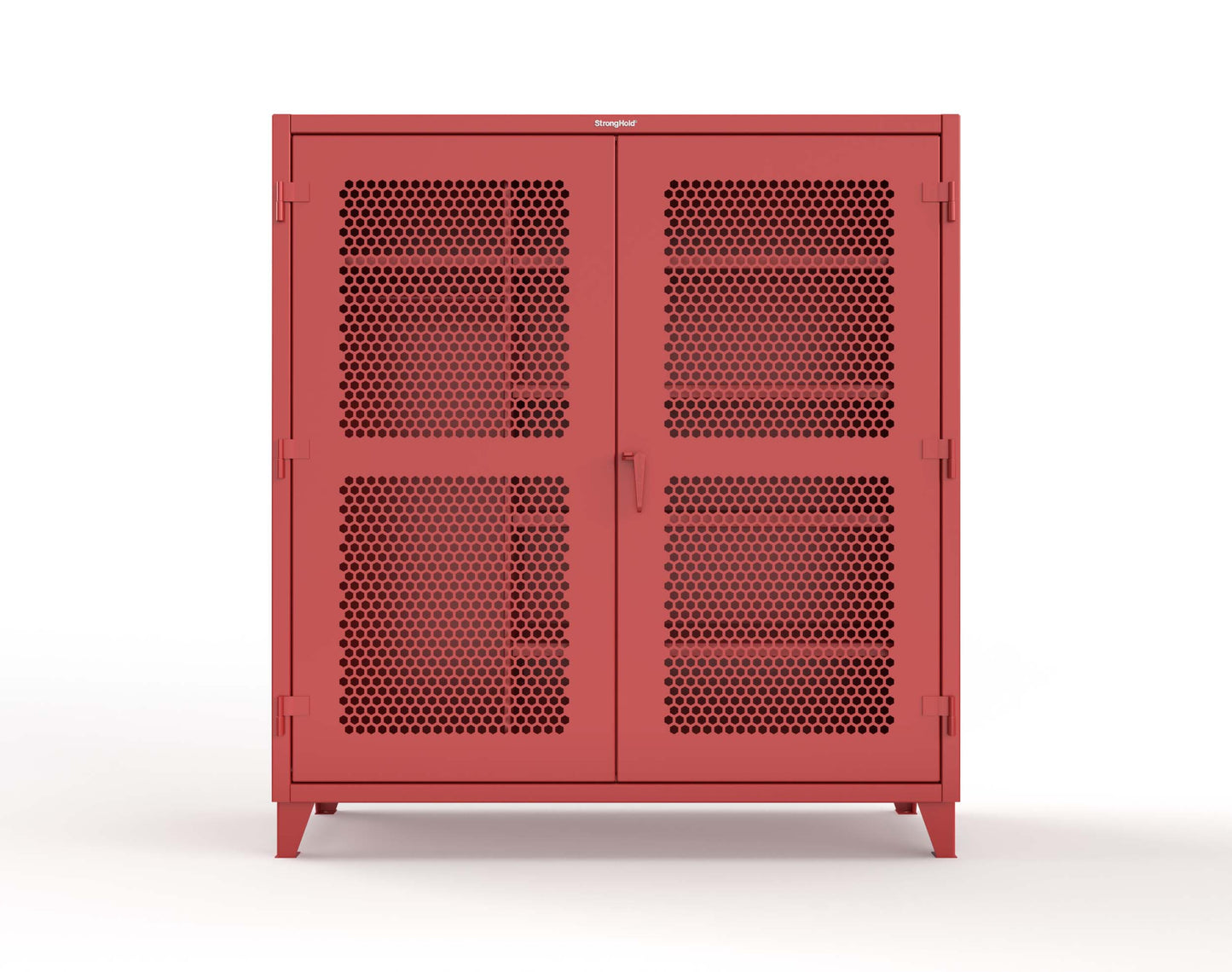 Extreme Duty 12 GA Ventilated (Hex) Uniform Cabinet with 5 Shelves - 72 In. W x 24 In. D x 78 In. H - 66-H-W-245-3001