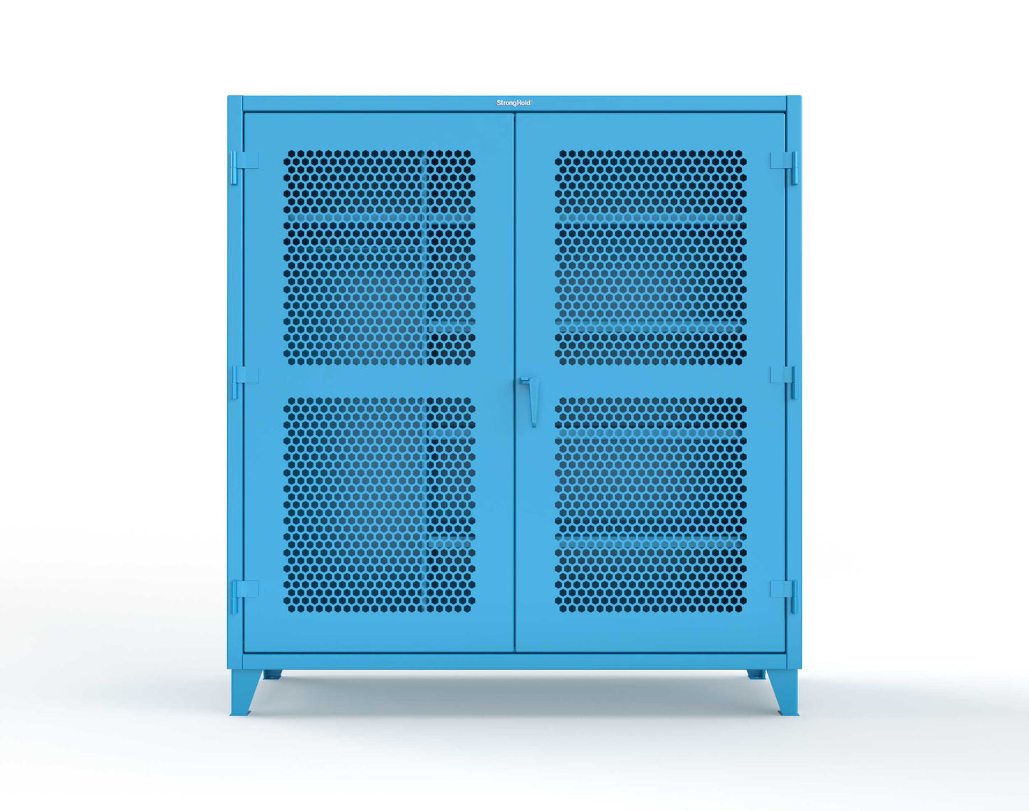 Extreme Duty 12 GA Ventilated (Hex) Uniform Cabinet with 5 Shelves - 72 In. W x 24 In. D x 78 In. H - 66-H-W-245-5012