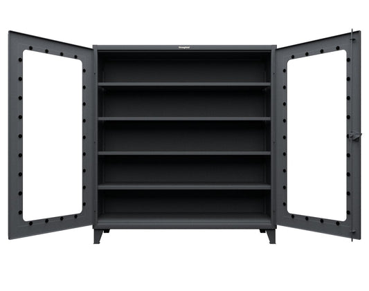 Extreme Duty 12 GA Clearview Cabinet with 4 Shelves - 72 In. W x 24 In. D x 78 In. H