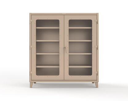 Extreme Duty 12 GA Clearview Cabinet with 4 Shelves - 72 In. W x 24 In. D x 78 In. H - 66-LD-244-1019