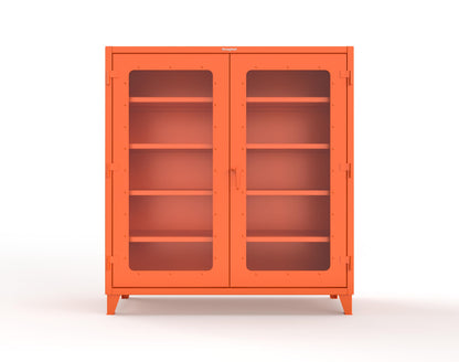 Extreme Duty 12 GA Clearview Cabinet with 4 Shelves - 72 In. W x 24 In. D x 78 In. H - 66-LD-244-2009
