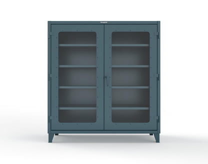 Extreme Duty 12 GA Clearview Cabinet with 4 Shelves - 72 In. W x 24 In. D x 78 In. H - 66-LD-244-5001