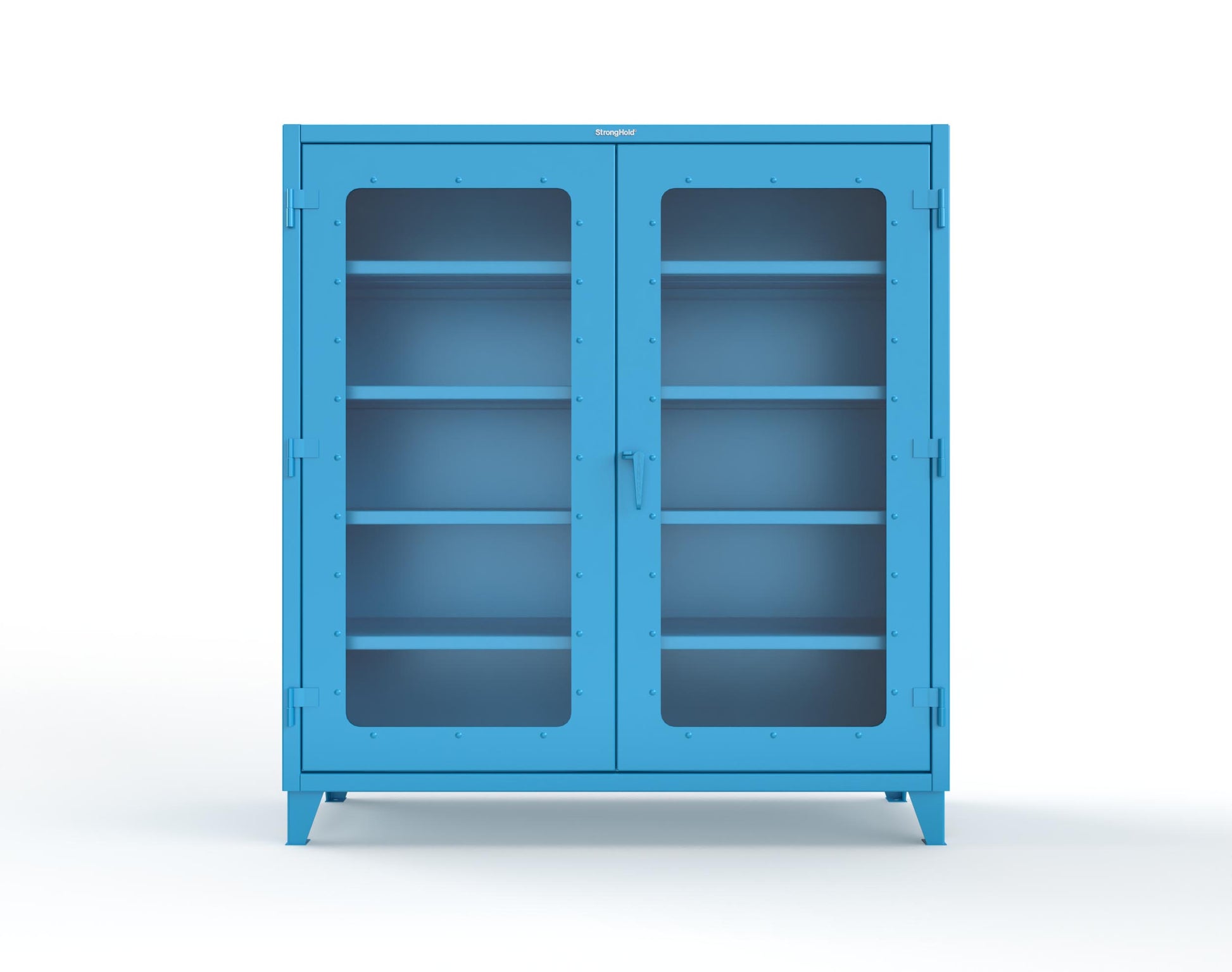 Extreme Duty 12 GA Clearview Cabinet with 4 Shelves - 72 In. W x 24 In. D x 78 In. H - 66-LD-244-5012