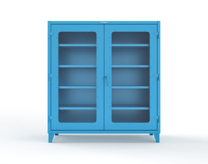 Extreme Duty 12 GA Clearview Cabinet with 4 Shelves - 72 In. W x 24 In. D x 78 In. H - 66-LD-244-5012