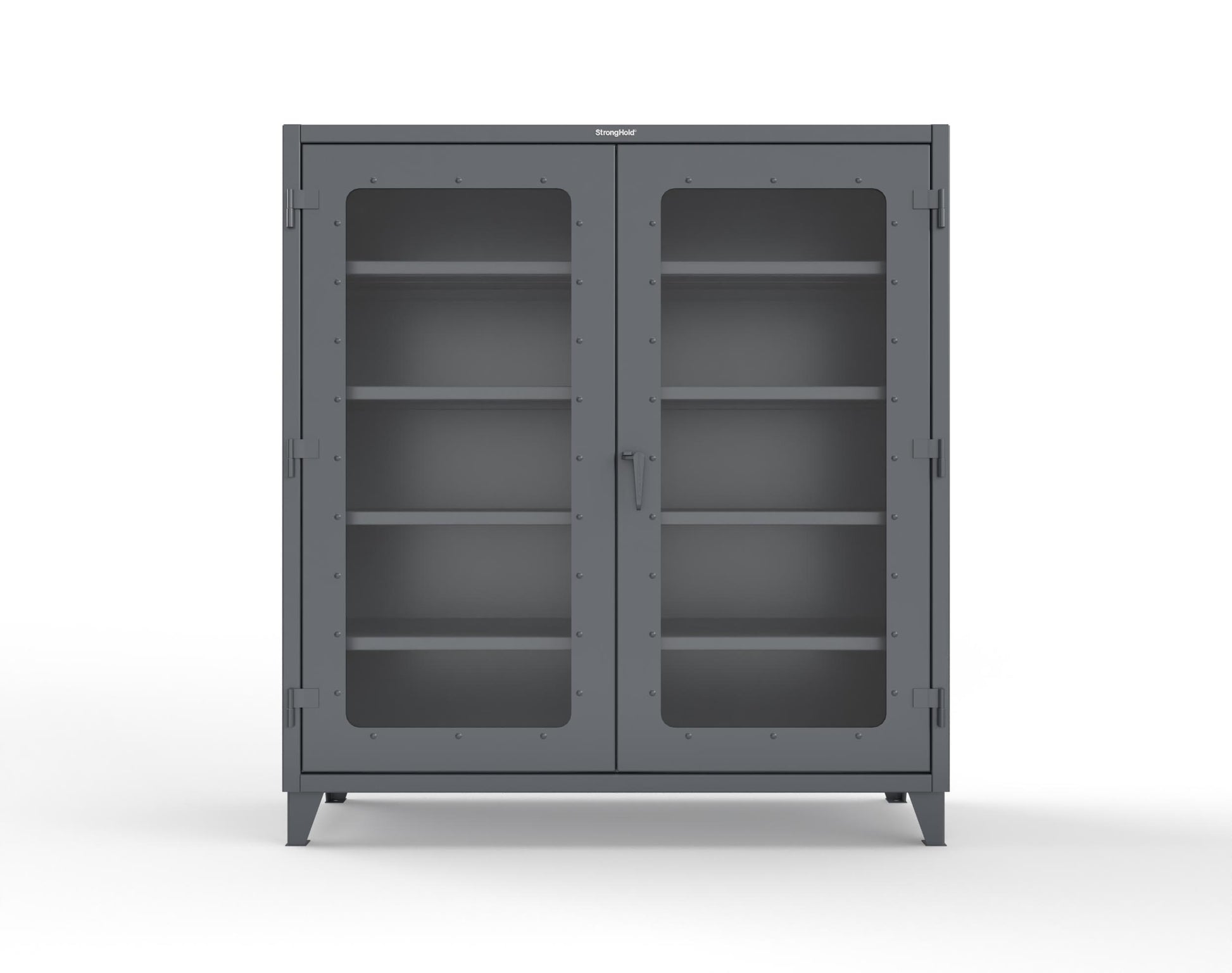 Extreme Duty 12 GA Clearview Cabinet with 4 Shelves - 72 In. W x 24 In. D x 78 In. H - 66-LD-244-7024