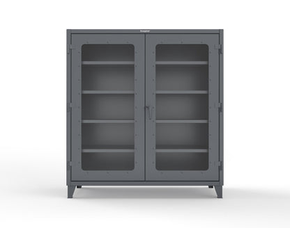 Extreme Duty 12 GA Clearview Cabinet with 4 Shelves - 72 In. W x 24 In. D x 78 In. H - 66-LD-244-7024