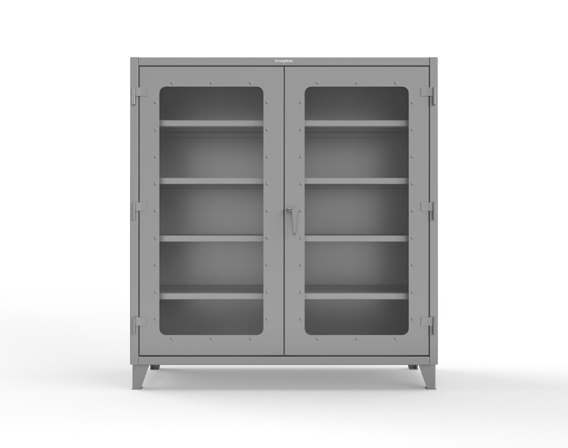 Extreme Duty 12 GA Clearview Cabinet with 4 Shelves - 72 In. W x 24 In. D x 78 In. H - 66-LD-244-7037