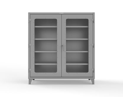 Extreme Duty 12 GA Clearview Cabinet with 4 Shelves - 72 In. W x 24 In. D x 78 In. H - 66-LD-244-7037
